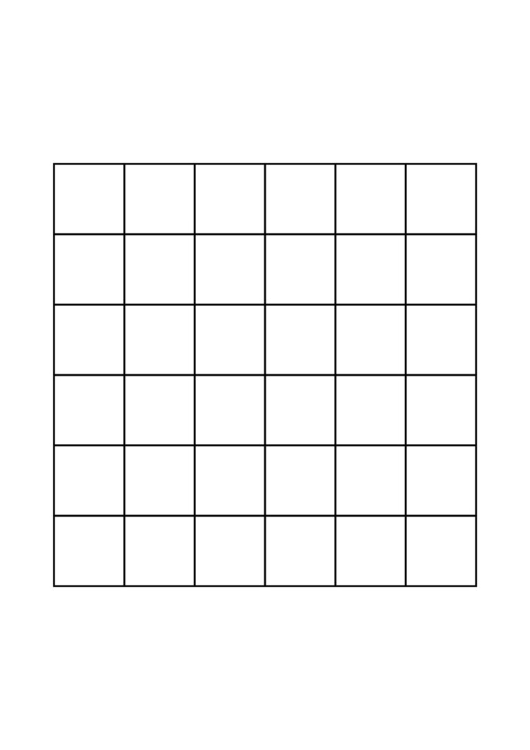 ⭐ Printable 6x6 Grid Paper » 【 Download Free 】 🖨