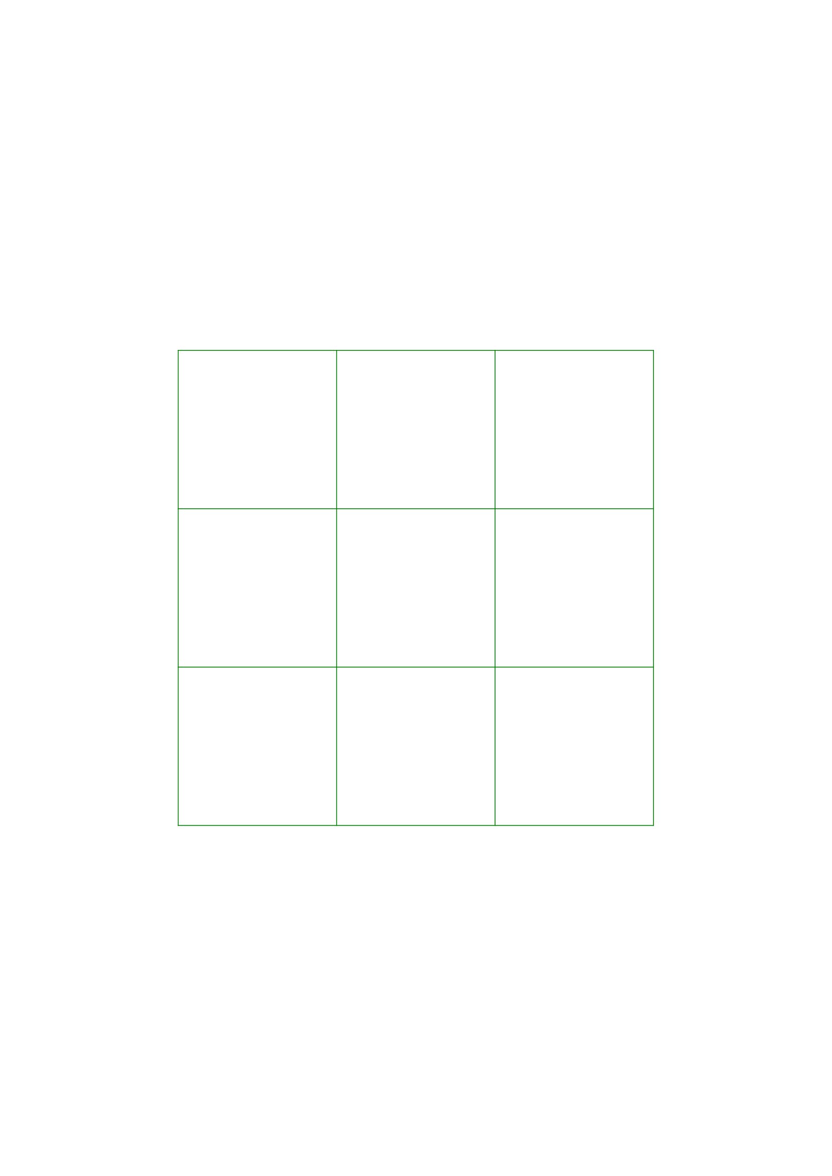 Green 9Squares 40Mm 9 Squares Colored Grid