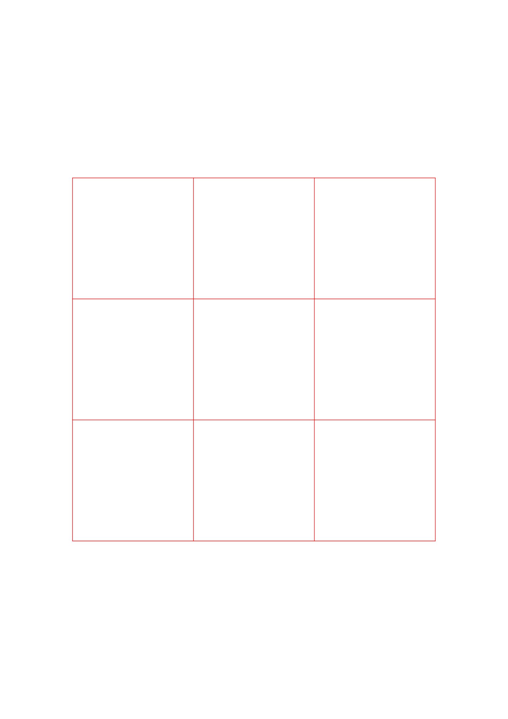 Red 9Squares 50Mm 9 Squares Colored Grid