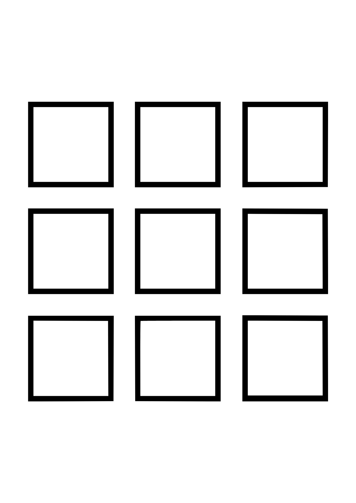 ⭐ Printable 9 Squares Grid Paper » 【 Download Free 】 🖨